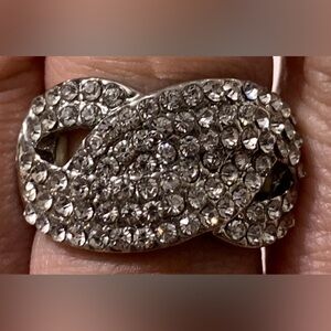 Silver Toned Stretchy Ring